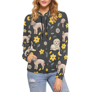 Goldendoodle Flower All Over Print Hoodie for Women (USA Size) (Model H13) - TeeAmazing