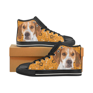 Coonhound Black Men’s Classic High Top Canvas Shoes /Large Size - TeeAmazing