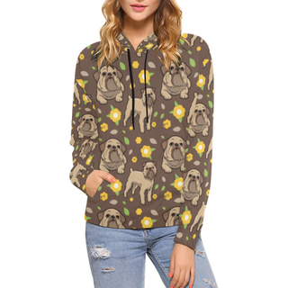Brussels Griffon Flower All Over Print Hoodie for Women (USA Size) (Model H13) - TeeAmazing