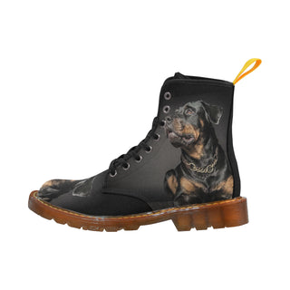 Rottweiler Black Boots For Women - TeeAmazing