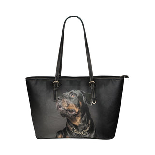 Rottweiler Dog Leather Tote Bags - Rottweiler Bags - TeeAmazing
