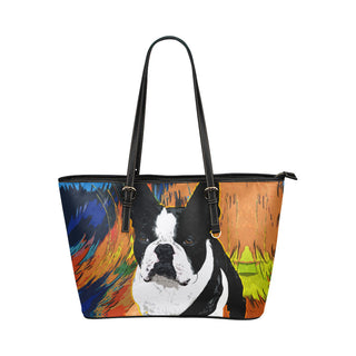Boston Terrier Leather Tote Bags - Boston Terrier Bags - TeeAmazing