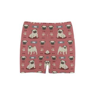 Pug Pattern Briseis Skinny Shorts - TeeAmazing
