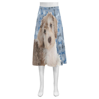 Schnoodle Dog Mnemosyne Women's Crepe Skirt (Model D16) - TeeAmazing