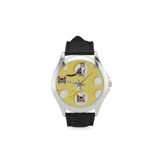 American Wirehair Women's Classic Leather Strap Watch - TeeAmazing
