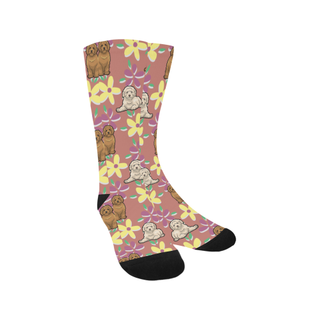 Labradoodle Flower Trouser Socks - TeeAmazing