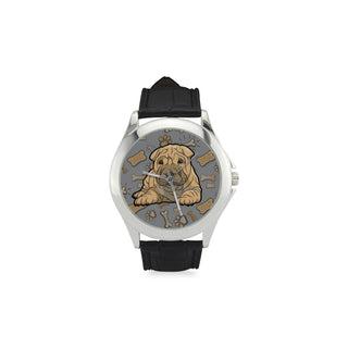 Shar Pei Dog Women's Classic Leather Strap Watch - TeeAmazing