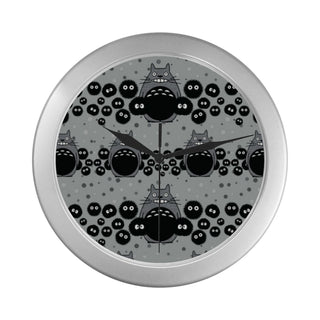 Totoro Pattern Silver Color Wall Clock - TeeAmazing