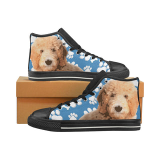 Goldendoodle Black High Top Canvas Shoes for Kid - TeeAmazing