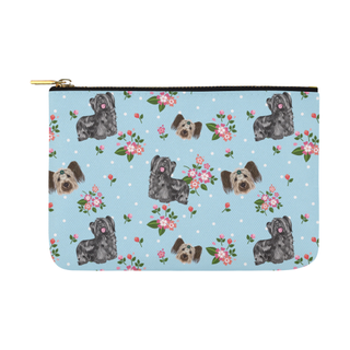 Skye Terrier Flower Carry-All Pouch 12.5''x8.5'' - TeeAmazing