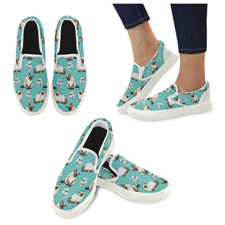 Himalayan Cat White Women's Slip-on Canvas Shoes - TeeAmazing