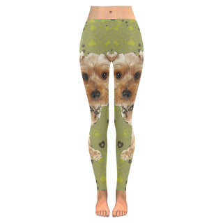 Yorkipoo Dog Low Rise Leggings (Invisible Stitch) (Model L05) - TeeAmazing