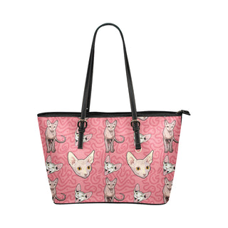Sphynx Leather Tote Bag/Small - TeeAmazing