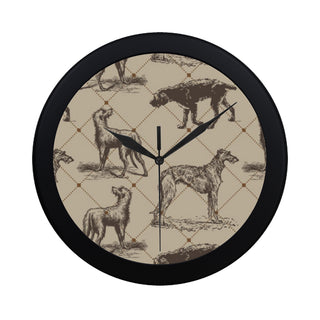 Scottish Deerhounds Circular Plastic Wall clock - TeeAmazing