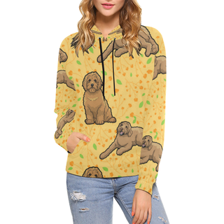 Australian Goldendoodle Flower All Over Print Hoodie for Women (USA Size) (Model H13) - TeeAmazing