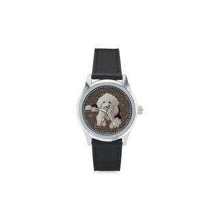 Old English Sheepdog Dog Kid's Stainless Steel Leather Strap Watch - TeeAmazing