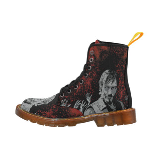 Daryl and Zombie's Hands Black Boots For Men - TeeAmazing