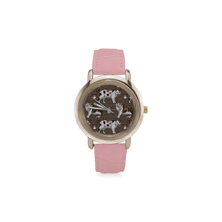 Manx Women's Rose Gold Leather Strap Watch - TeeAmazing