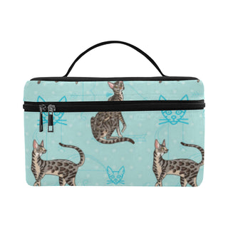 Serengeti Cat Cosmetic Bag/Large - TeeAmazing