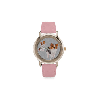 Papillon Lover Women's Rose Gold Leather Strap Watch - TeeAmazing