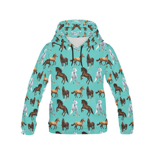 Horse Pattern All Over Print Hoodie for Women - TeeAmazing