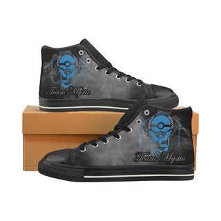 Team Mystic Black High Top Canvas Women's Shoes/Large Size - TeeAmazing