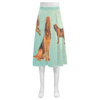 Bloodhound Lover Mnemosyne Women's Crepe Skirt (Model D16) - TeeAmazing