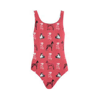 Great Dane Pattern Vest One Piece Swimsuit - TeeAmazing