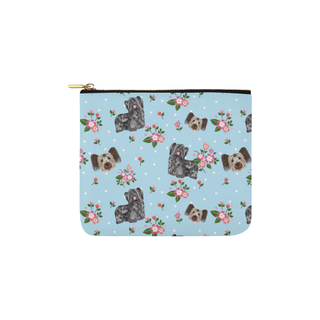 Skye Terrier Flower Carry-All Pouch 6''x5'' - TeeAmazing