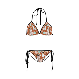 St. Bernard Flower Custom Bikini Swimsuit - TeeAmazing