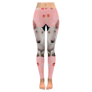 Bull Terrier Dog Low Rise Leggings (Invisible Stitch) (Model L05) - TeeAmazing