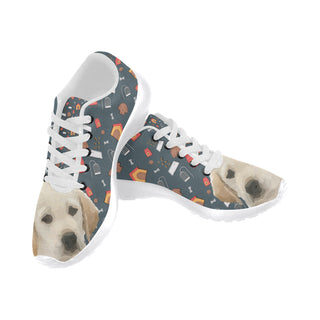 Goldador Dog White Sneakers Size 13-15 for Men - TeeAmazing