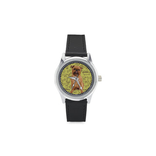 Brussels Griffon Kid's Stainless Steel Leather Strap Watch - TeeAmazing