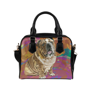 English Bulldog Water Colour No.2 Shoulder Handbag - TeeAmazing