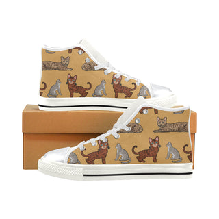 Toyger White High Top Canvas Shoes for Kid - TeeAmazing