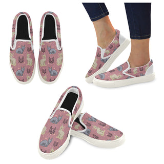 Minskin White Women's Slip-on Canvas Shoes - TeeAmazing