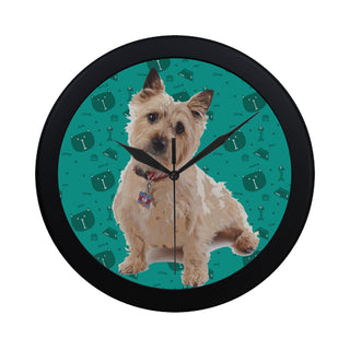 Cairn terrier Black Circular Plastic Wall clock - TeeAmazing