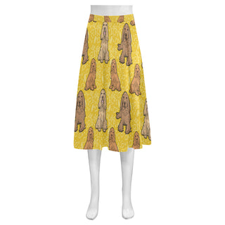 Cocker Spaniel Mnemosyne Women's Crepe Skirt (Model D16) - TeeAmazing