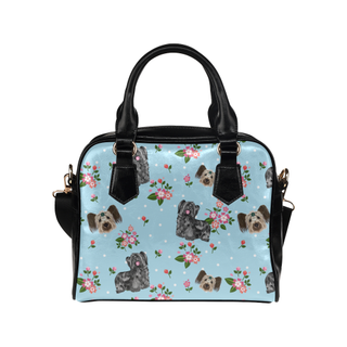 Skye Terrier Flower Shoulder Handbag - TeeAmazing