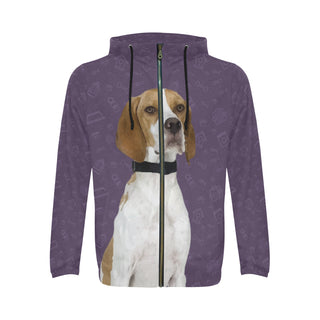 English Pointer Dog All Over Print Full Zip Hoodie for Men - TeeAmazing