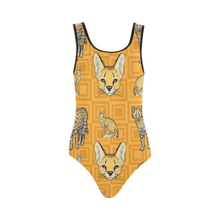 Savannah Cat Vest One Piece Swimsuit - TeeAmazing