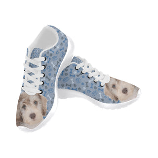 Schnoodle Dog White Sneakers Size 13-15 for Men - TeeAmazing