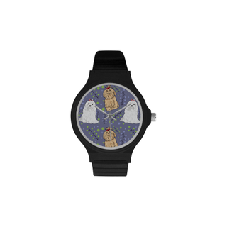 Maltese Flower Unisex Round Plastic Watch(Model 302) - TeeAmazing