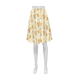 Golden Retriever Pattern Athena Women's Short Skirt - TeeAmazing