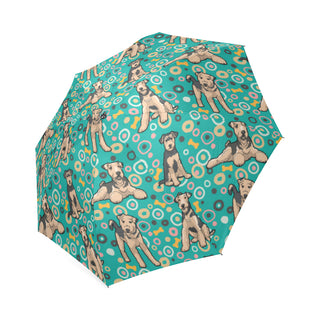 Airedale Terrier Pattern Foldable Umbrella - TeeAmazing