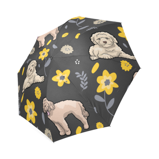 Goldendoodle Flower Foldable Umbrella - TeeAmazing