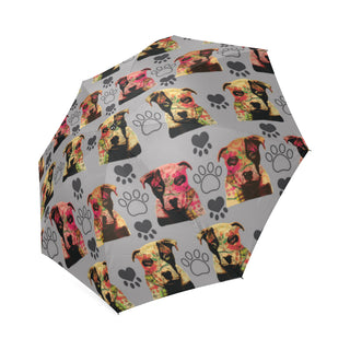 Pit Bull Pop Art Pattern No.1 Foldable Umbrella - TeeAmazing