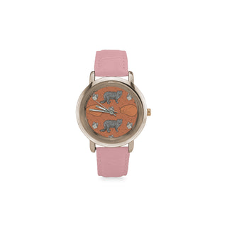 American Curl Women's Rose Gold Leather Strap Watch - TeeAmazing