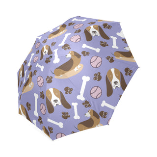 Basset Hound Pattern Foldable Umbrella - TeeAmazing
