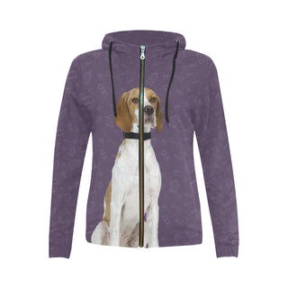 English Pointer Dog All Over Print Full Zip Hoodie for Women - TeeAmazing
